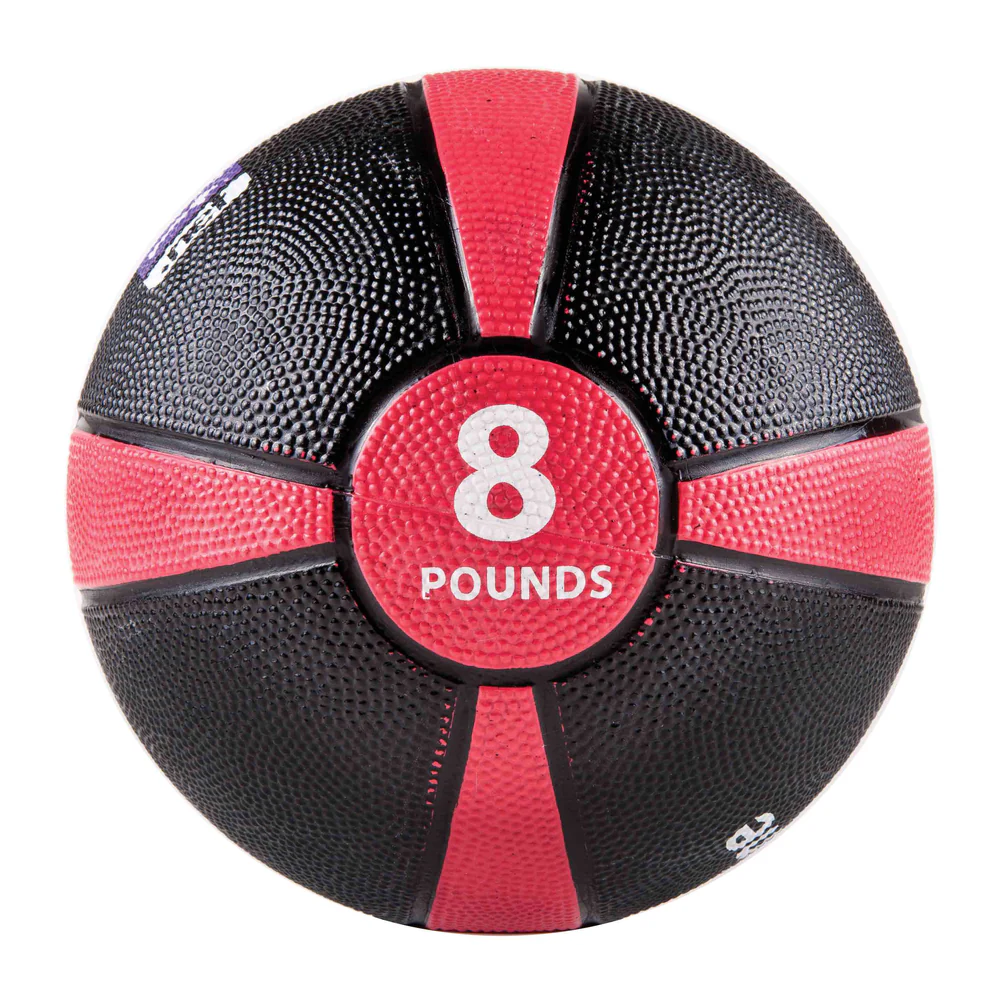 Rubber Medicine Ball 8LB Red/Black