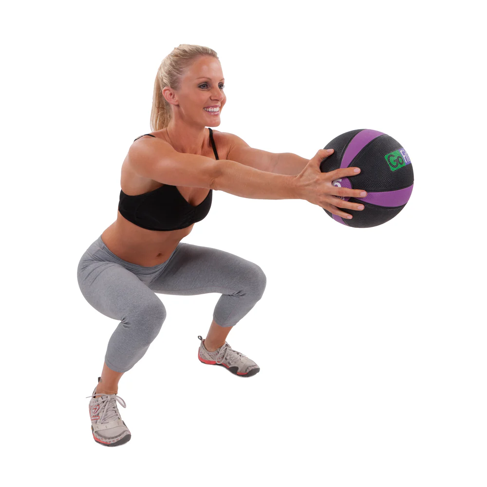 Rubber Medicine Ball 6LB Purple/Black