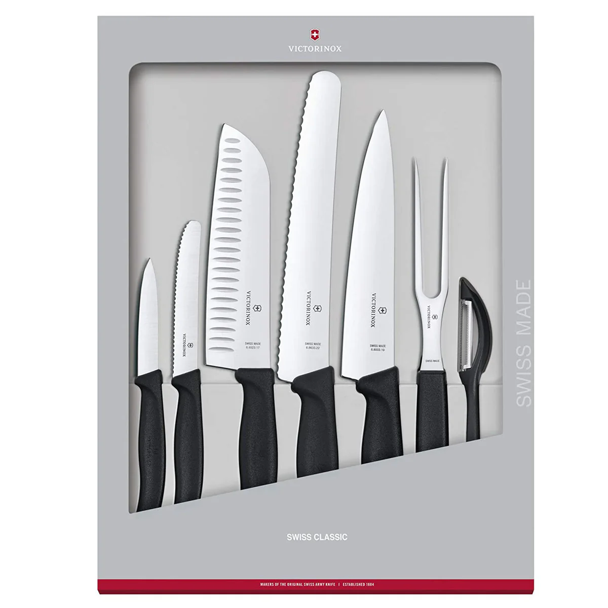Victorinox Sets, Swiss Classic, 7-Piece Kitchen Set, Black