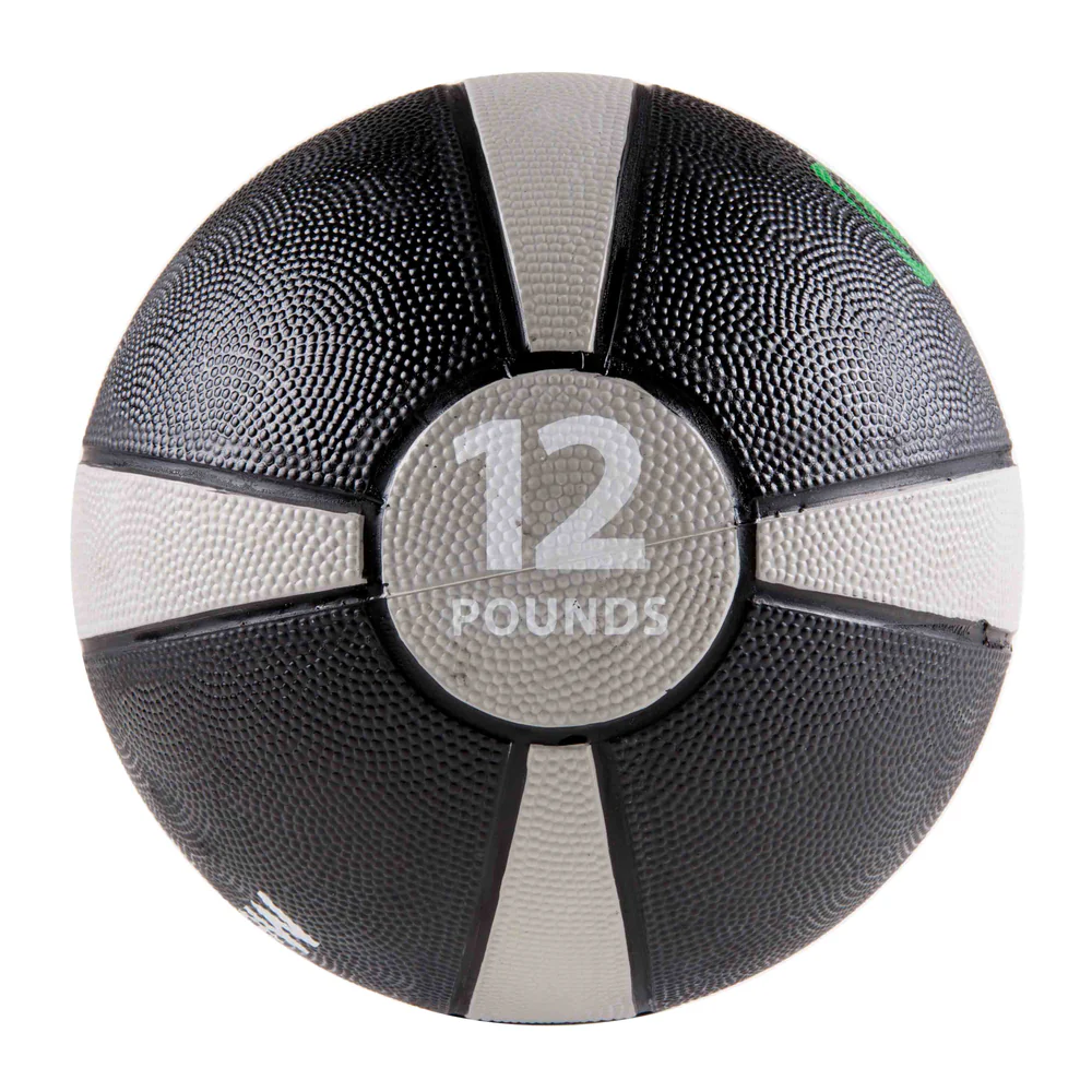 Rubber Medicine Ball 12LB Grey/Black