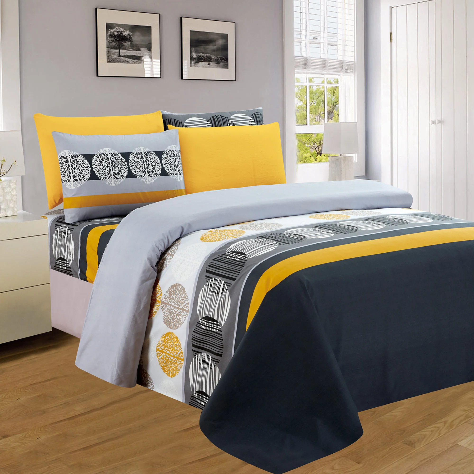 PREMIUS Miele Printed Wrinkle Free Microfiber Sheet Set