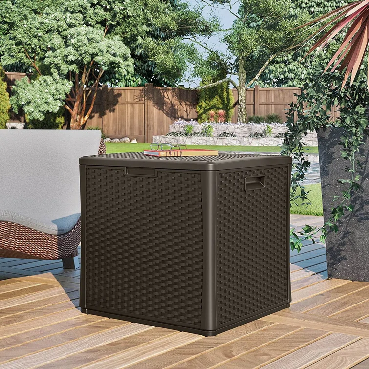 Suncast 26.75'' W 60 Gallons Water Resistant Resin Lockable Deck Box