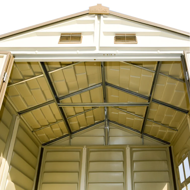 8 ft. W x 5.5 ft. D Plastic Storage Shed