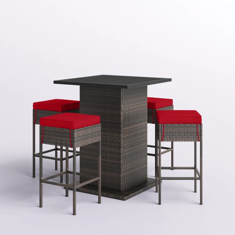 Aurelijus 4 - Person Square Outdoor Dining Set with Cushions