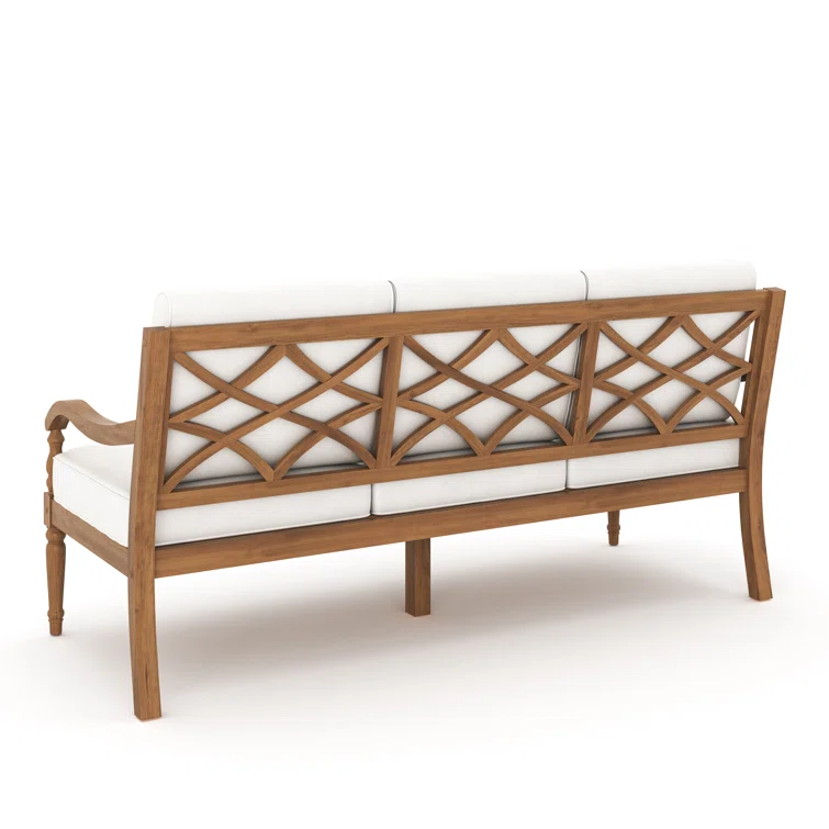 Deltrick 3-Piece Wood Patio Conversation Set