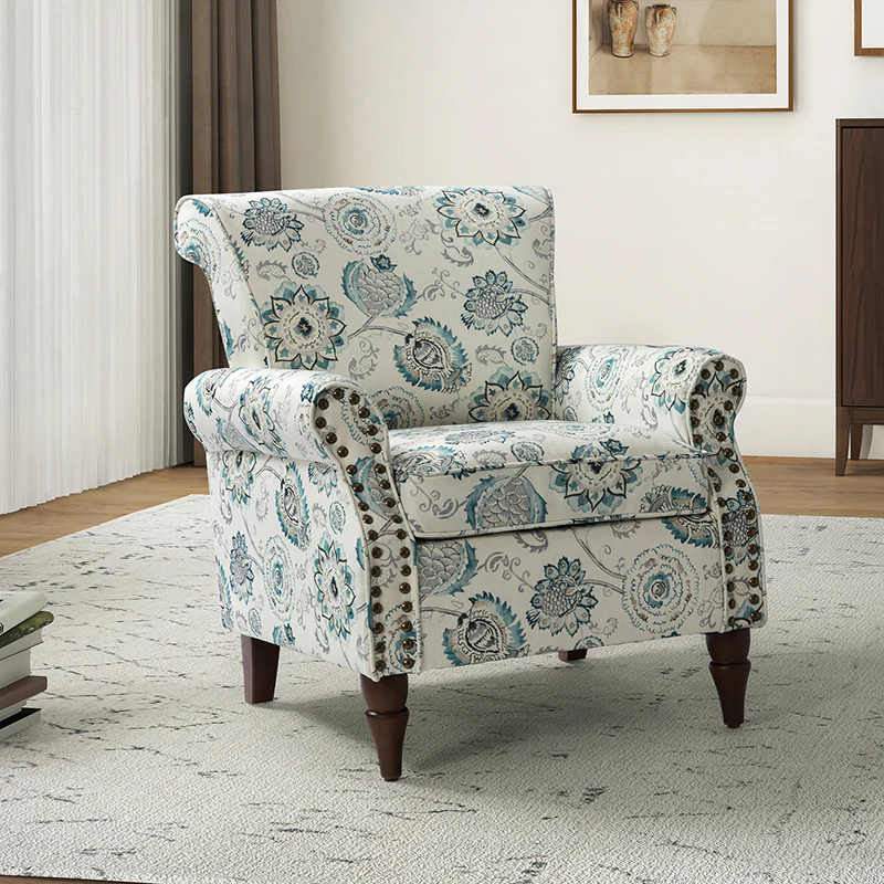 Artemisa Modern Floral Pattern Upholstered Armchair