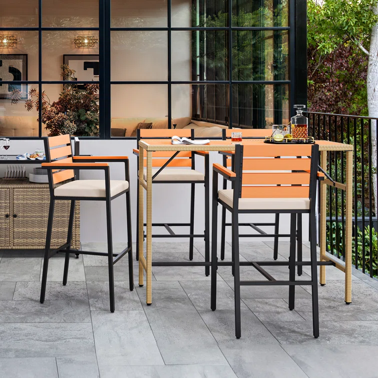 Adwell Rectangular Outdoor Dining Set with Cushions