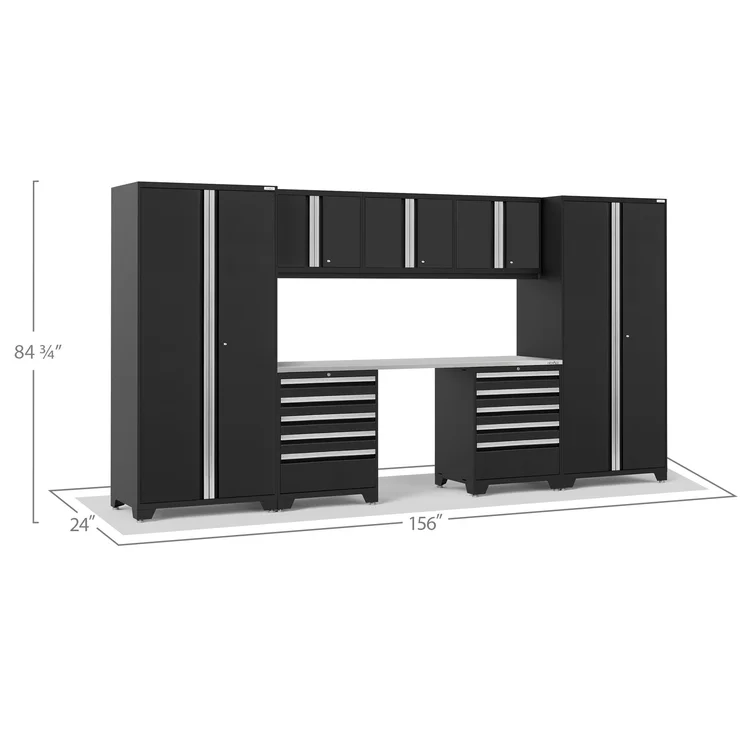 Pro Series 84.75'' H x 156'' W x 24'' D Garage Storage Cabinet Set