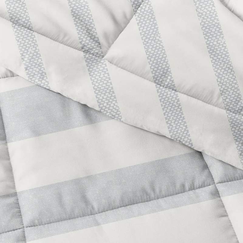 Becky Cameron Premium Distressed Stripe Reversible Comforter Set