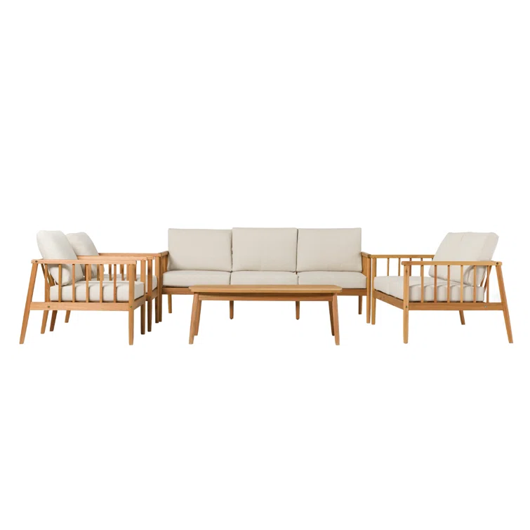 6 - Person Outdoor Seating Group with Cushions