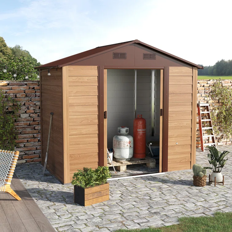 8 ft. W x 6 ft. D Stainless Steel Tool Shed
