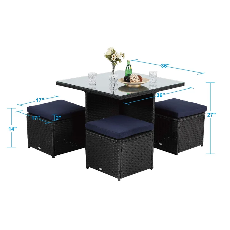 Outdoor Dining Set with Cushions