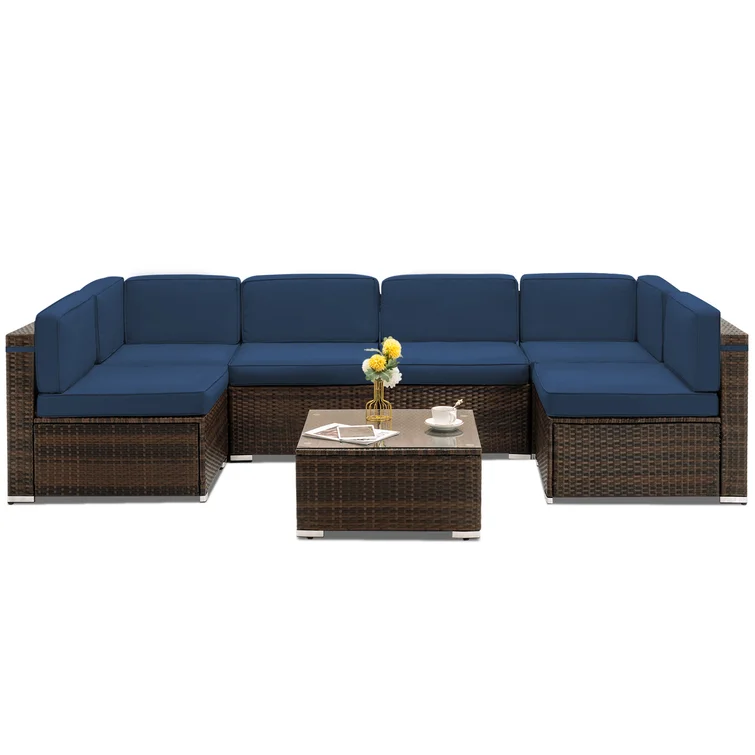 Bhairavi 6 - Person Outdoor Seating Group with Cushions