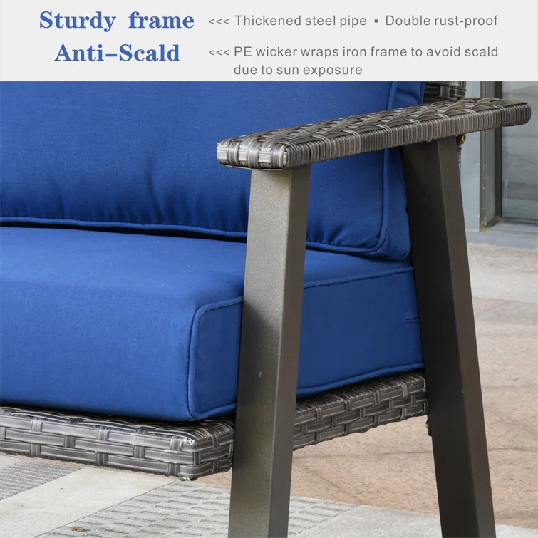 Aisatou 5 - Person Outdoor Seating Group with Cushions