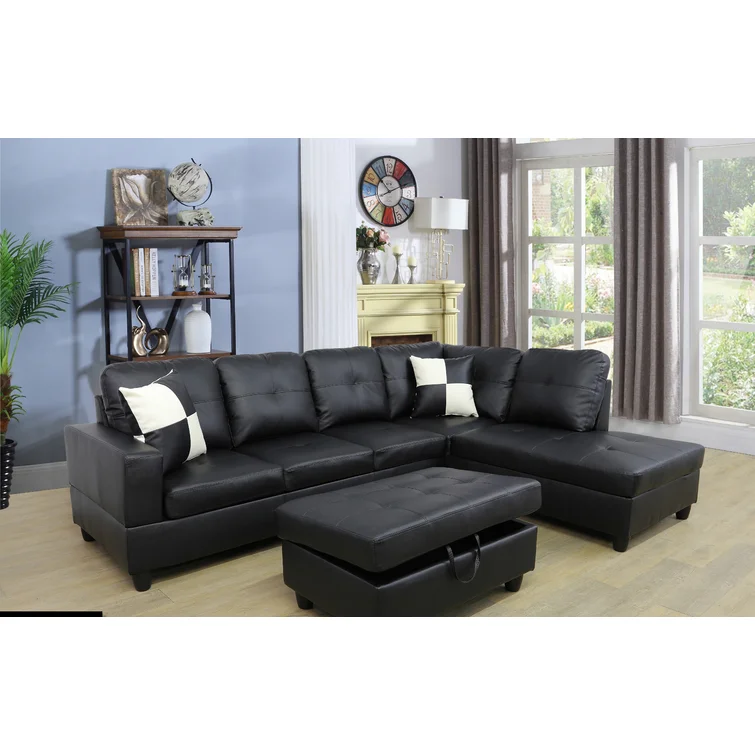 Beesley 3 - Piece Faux Leather Sectional