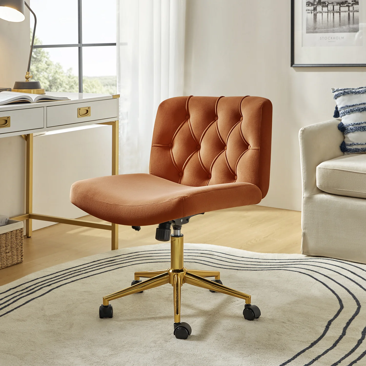 Norm Modern Flannel Adjustment Office Chair