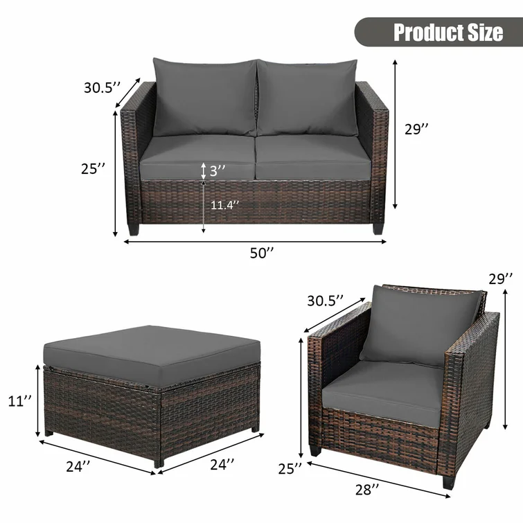 Langston 6 - Person Outdoor Seating Group with Cushions
