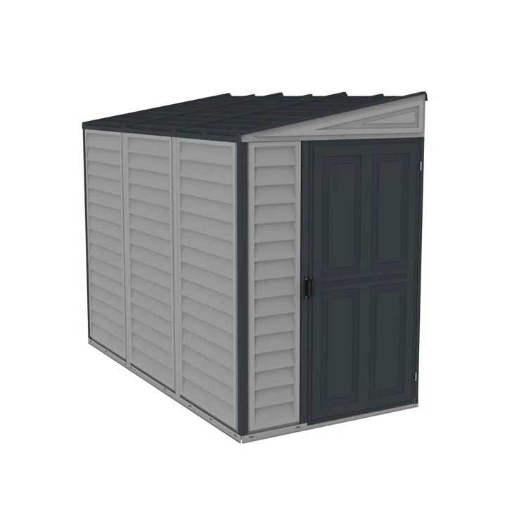 4 ft. W x 8 ft. D Plastic Lean-to Storage Shed