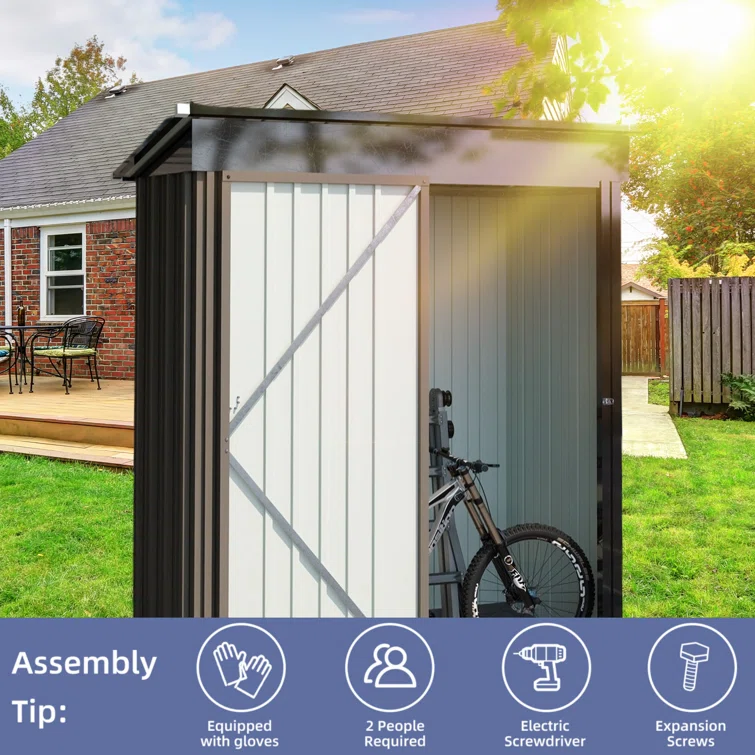 5*3FT Outdoor Storage Shed