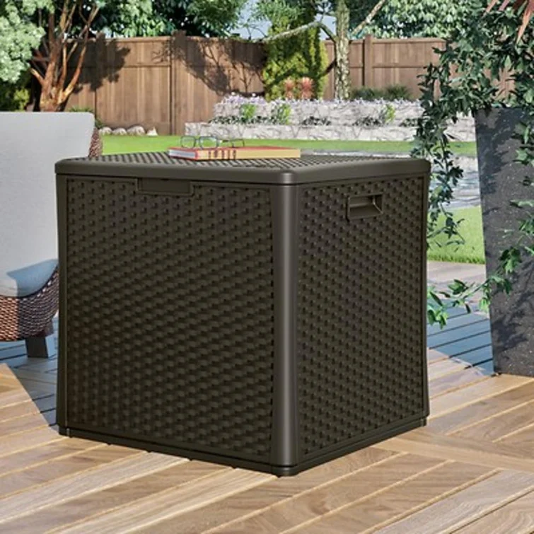 Suncast 26.75'' W 60 Gallons Water Resistant Resin Lockable Deck Box