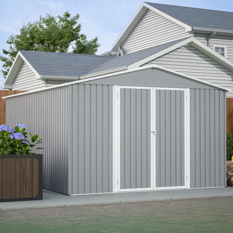 10 ft. W x 12 ft. D Outdoor Metal Storage Shed