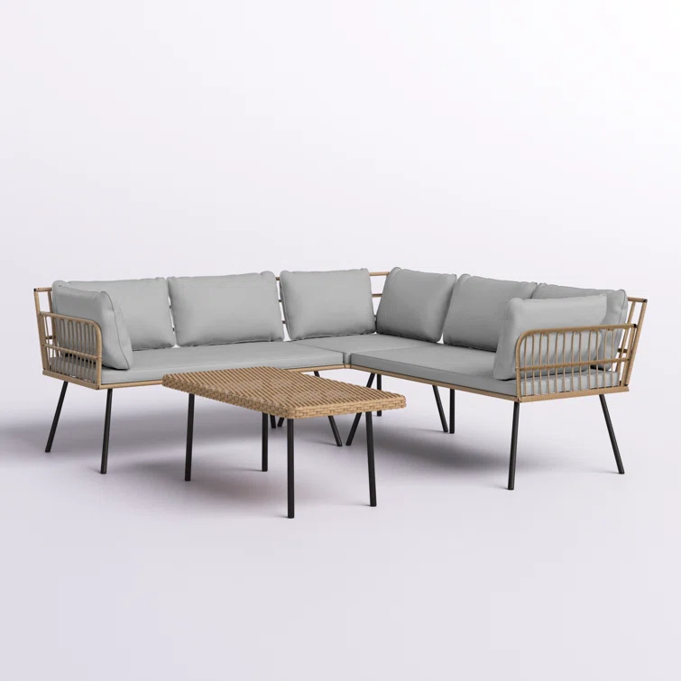 Walsh 5 - Person Outdoor Seating Group with Cushions