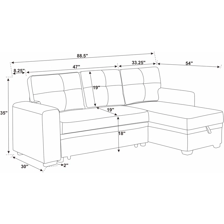 Gunnar 3 - Piece Upholstered Sectional