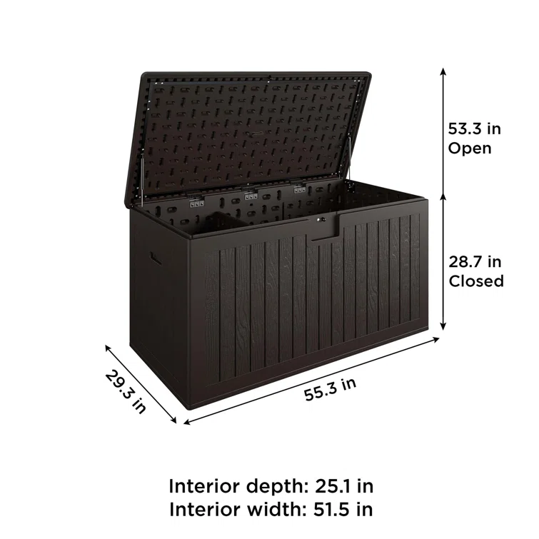 COSCO Large 150 Gallon Outdoor Storage Deck Box