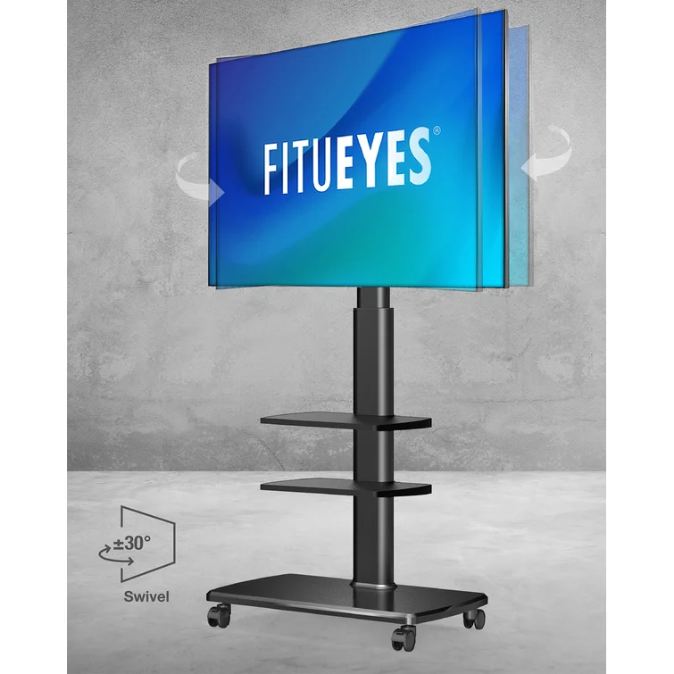 Abbing E Series TV Stand with Wheels Height Adjustable