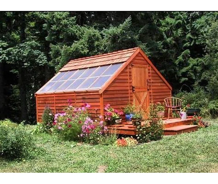Sunhouse 12 ft W x 12 ft D Western Red Cedar Wood Storage Shed