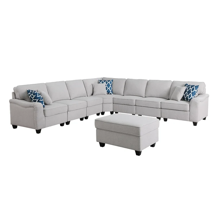 Beulah 8 - Piece Upholstered Sectional