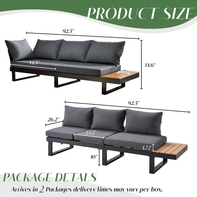 Nuoyi 6 - Person Outdoor Seating Group with Cushions