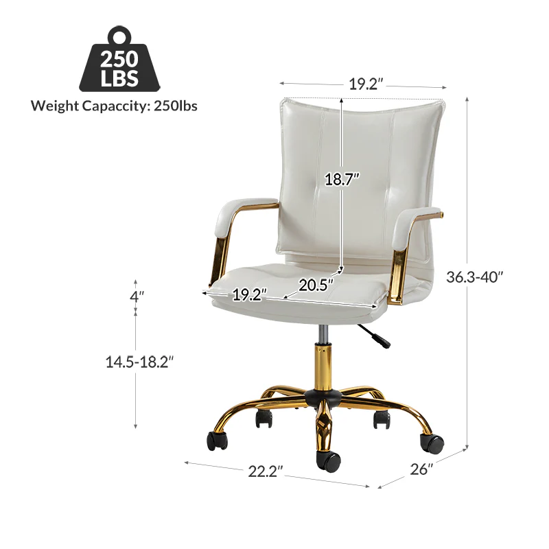 Michele Vegan Leather Task Accent Chair