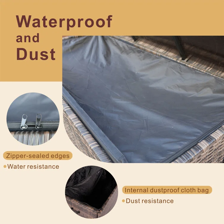 Moda Furnishings 66.9'' W 296 Gallons Water Resistant Deck Box