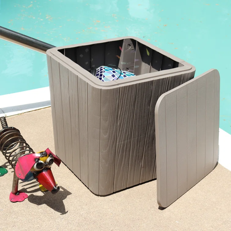 Ebern Designs 15.25'' W 11.5 Gallons Water Resistant Deck Box