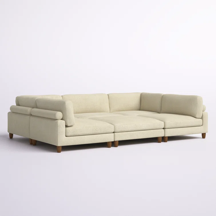 Espinosa 6 - Piece Corduroy Sectional