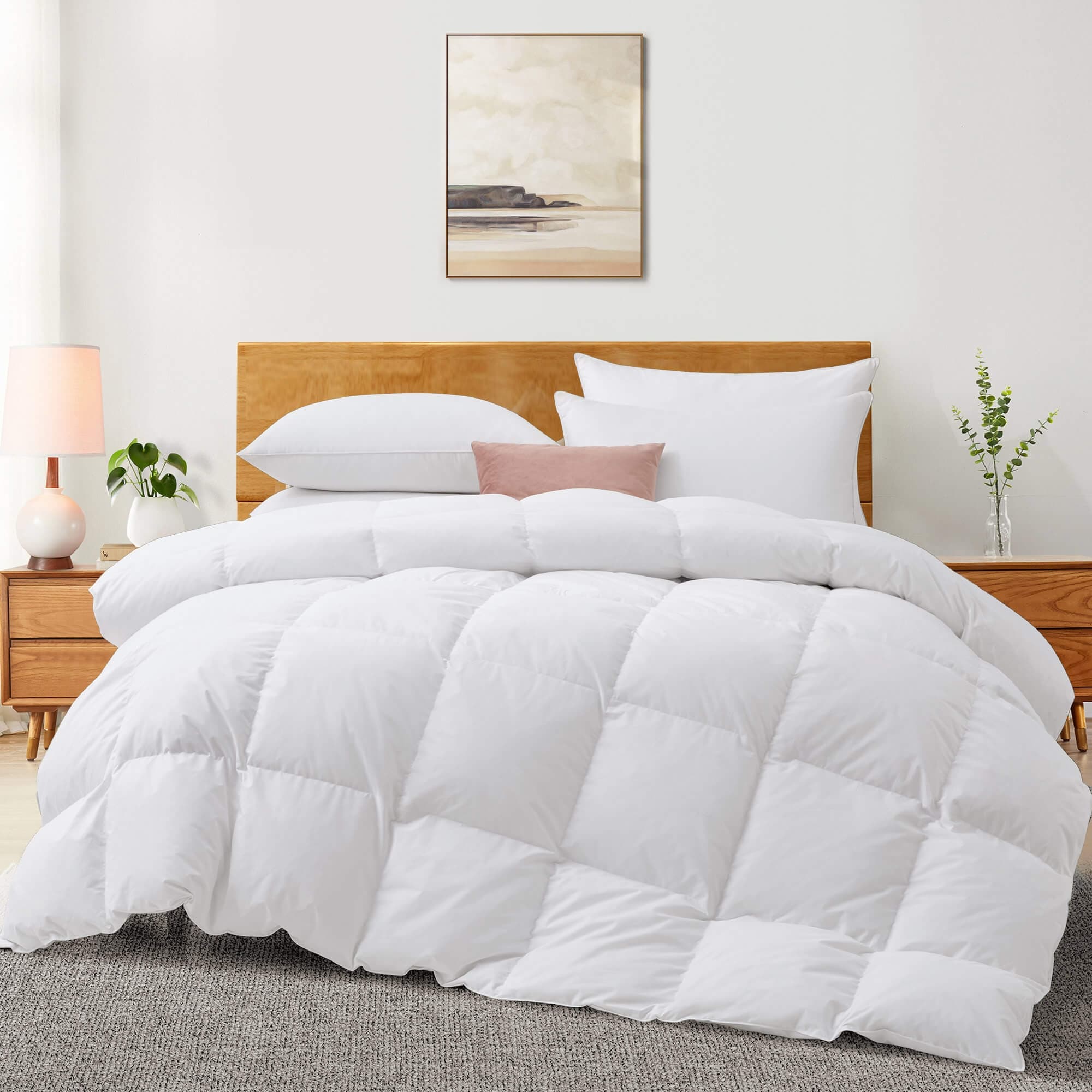 All Season Goose Feather Down Duvet Insert with 233TC Cotton Cover