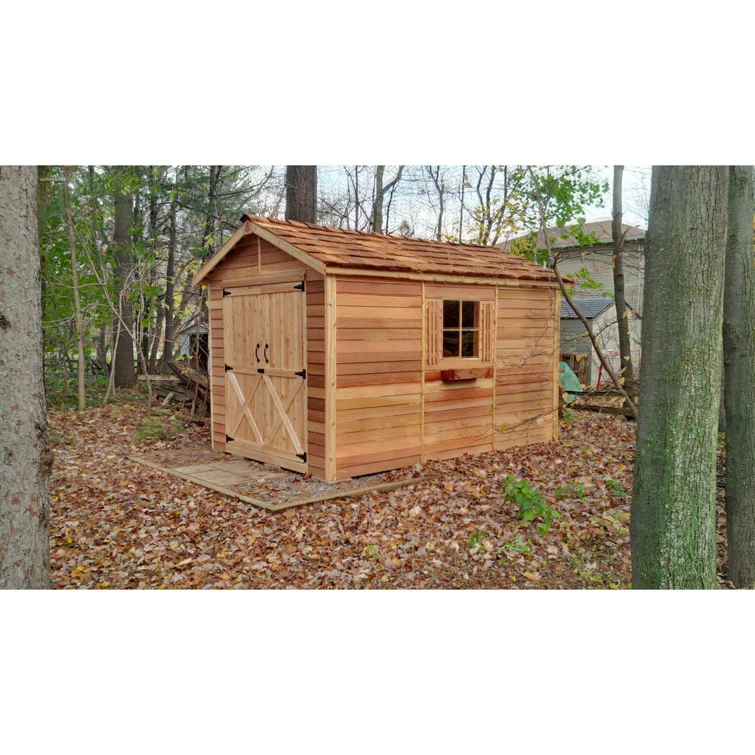 Rancher 8 ft. W x 10 ft. D Solid and Manufactured Wood Storage Shed