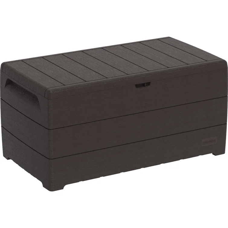 Duramax Building Products CedarGrain 50'' W 110 Gallons Water Resistant Lockable Deck Box