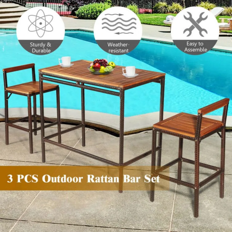 2 - Person Rectangular Outdoor Dining Set