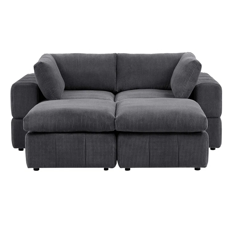 Laurynn 4 - Piece Corduroy Sectional