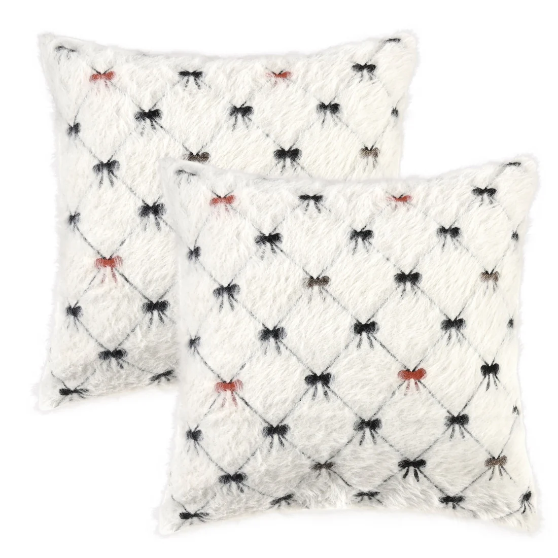 2Pcs Decorative Throw Pillow Cover Soft Plush Couch Covers Pillowcases