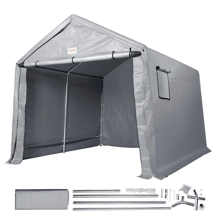 Waterproof Heavy Duty 8 ft. W x 14 ft. D Polyethylene Portable Storage Shed