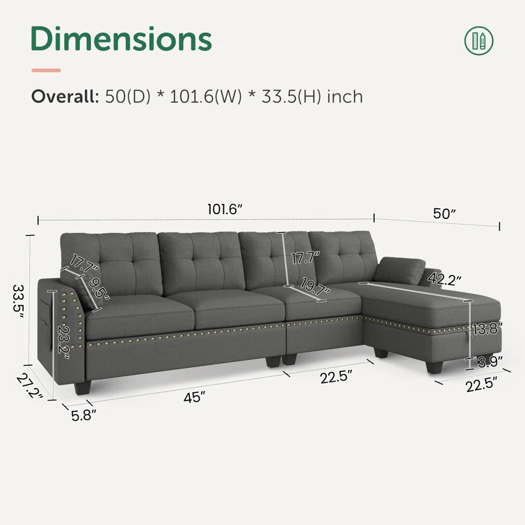 Campbelltown 3 - Piece Upholstered Sectional
