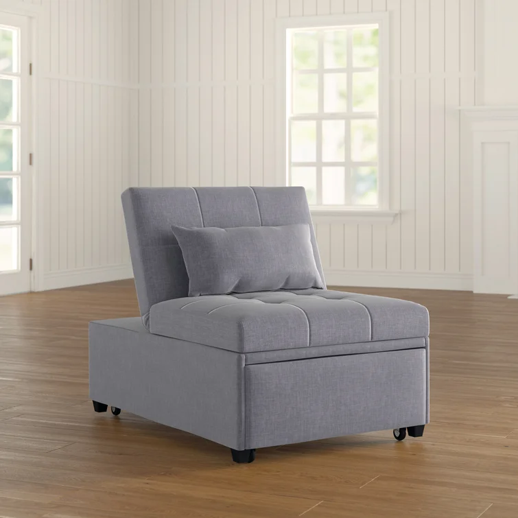 Hulse 3-In-1 Upholstered Convertible Sleeper Chair