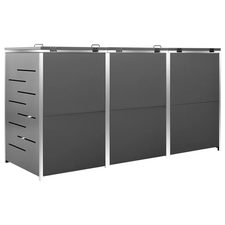 Vidaxl Triple Wheelie Bin Shed 81.5