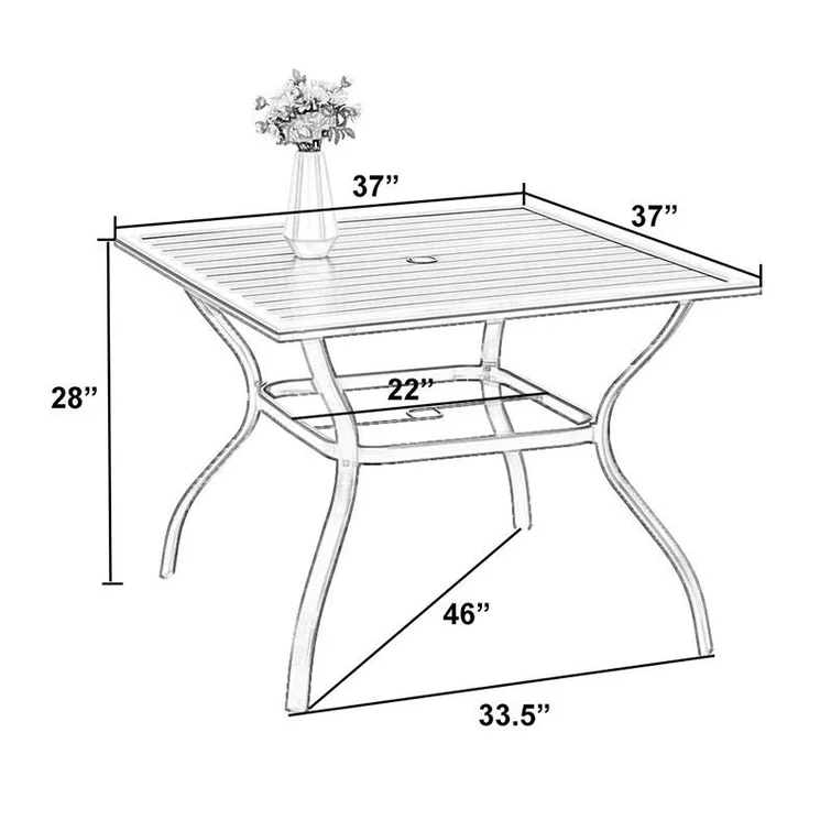 Alyah 4 - Person Square Outdoor Dining Set