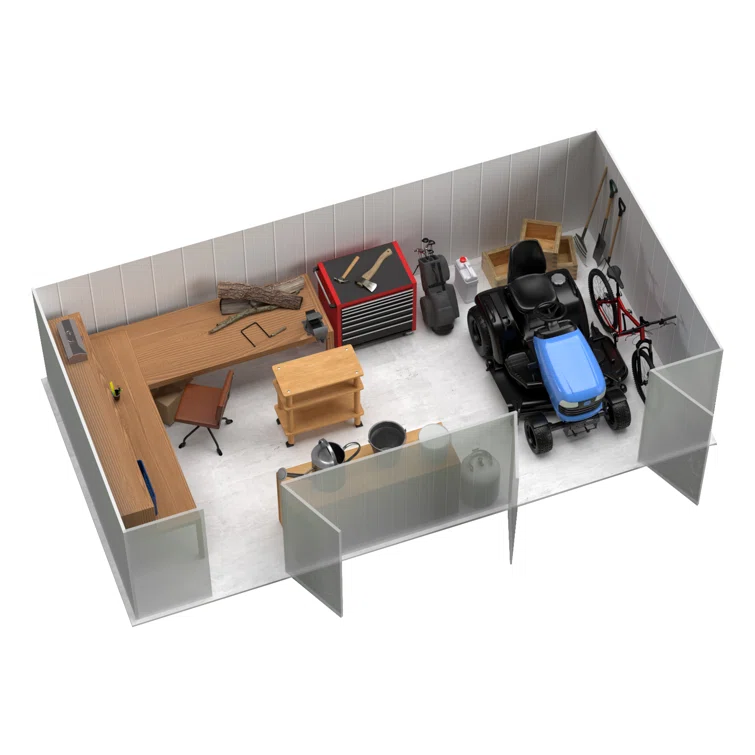 Utility 20 ft. W x 10 ft. D Metal Storage Shed