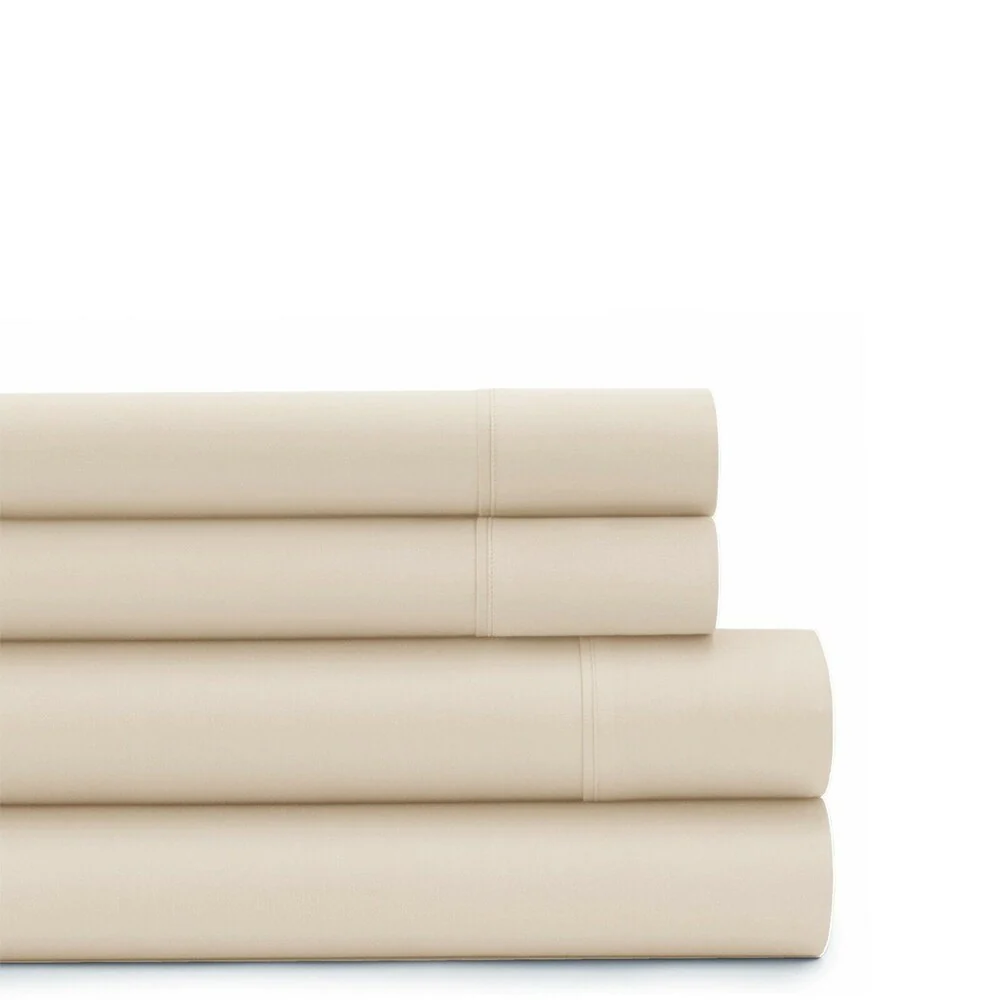 Egyptian Comfort 1800 Count 4 Piece Bed Sheet Set Twin Ivory