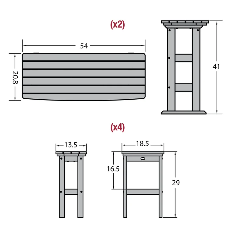 Arbnora Rectangular 4 - Person 54